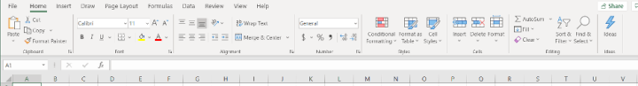 microsoft excel ribbon