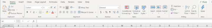 microsoft excel ribbon