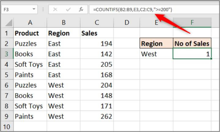 Excel countifs-not-working