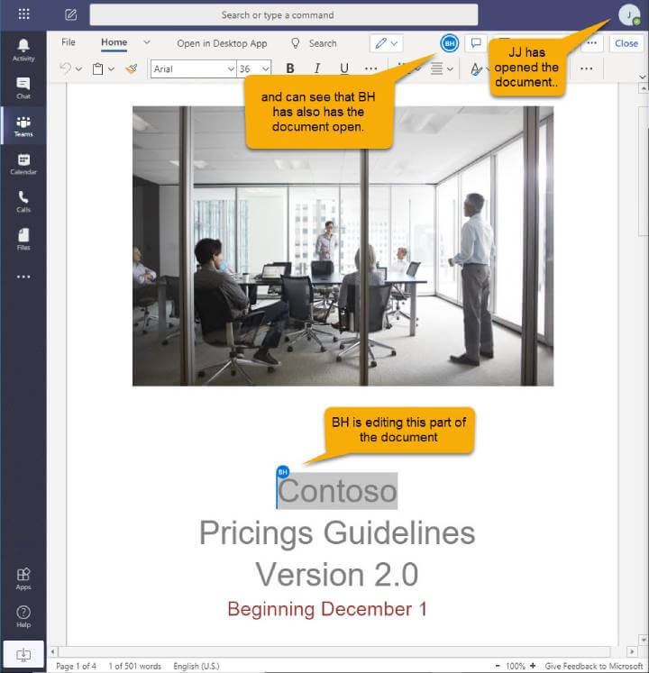 Microsoft Teams - Co-editing