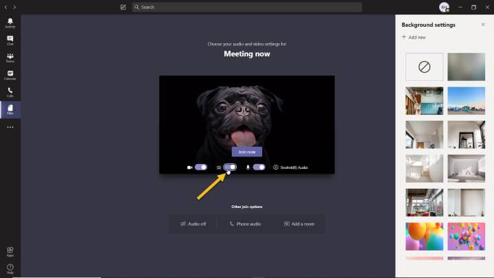 Microsoft Teams - joining meeting