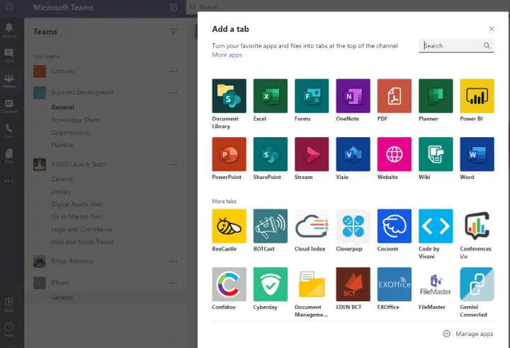Microsoft Teams - Adding Apps