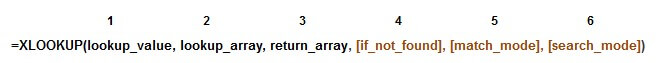 xlookup function syntax