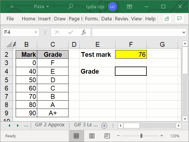 Perkiraan cocok dengan Excel