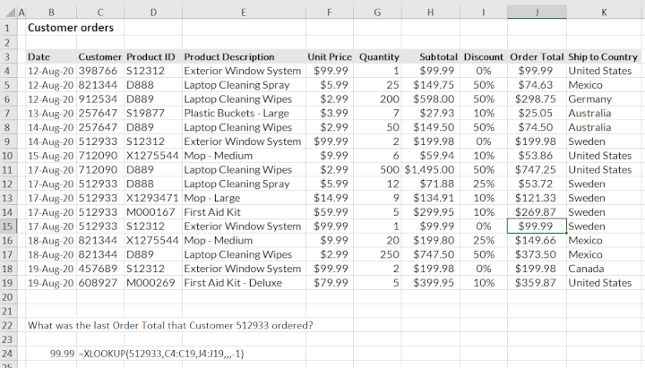 Xlookup vs Vlookup