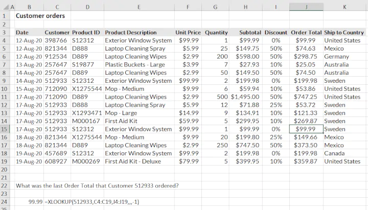 Xlookup vs Vlookup