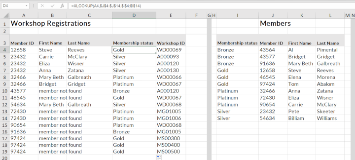 Xlookup vs Vlookup