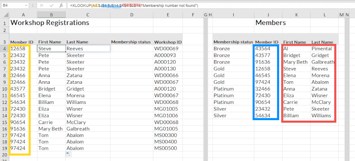 Xlookup vs Vlookup