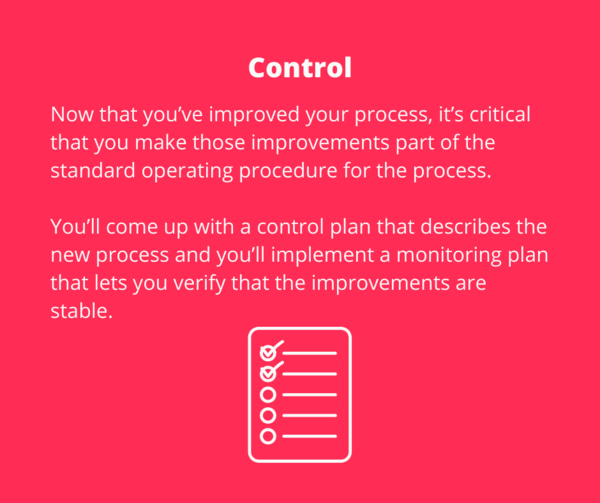 DMAIC - Control