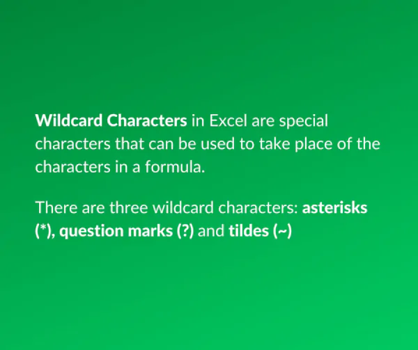 Wildcard characters
