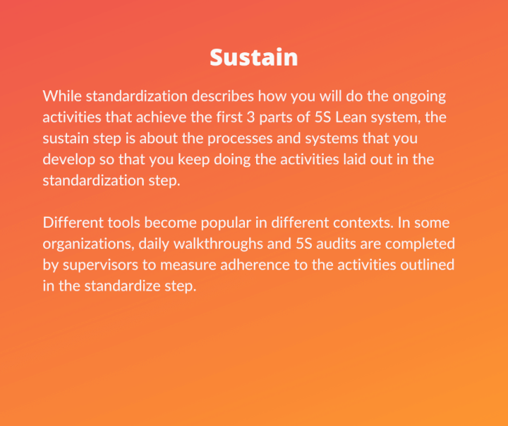 Lean Six Sigma 5S - Sustain