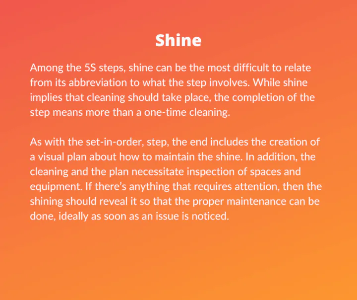 Lean Six Sigma 5S - Shine