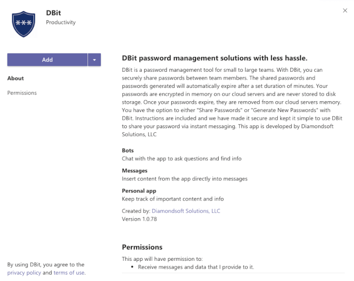 Microsoft Teams Integration - DBit