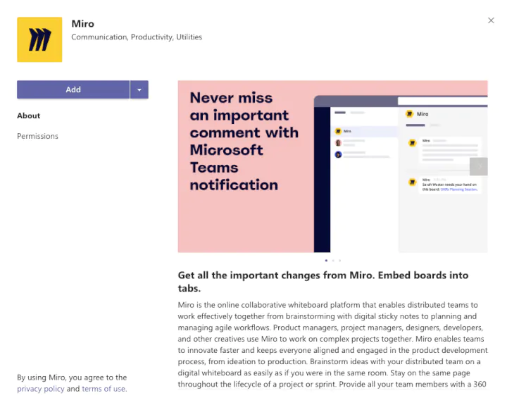 Microsoft Teams Integration - Miro