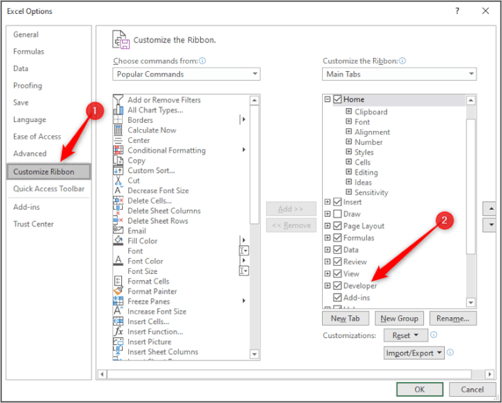 Developer Tab - VBA Code Library