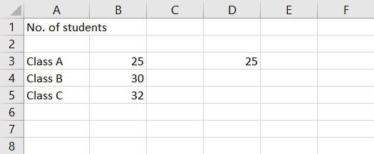 Relative reference Excel