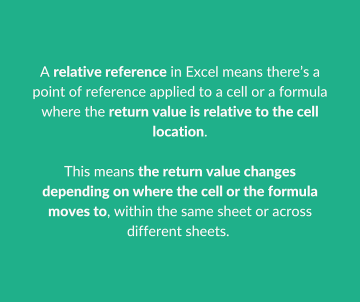 Relative reference Excel