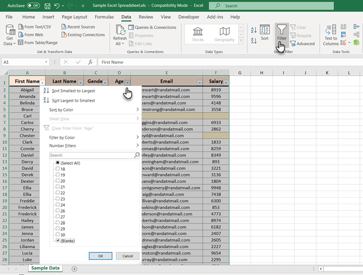 How to remove blank rows in Excel