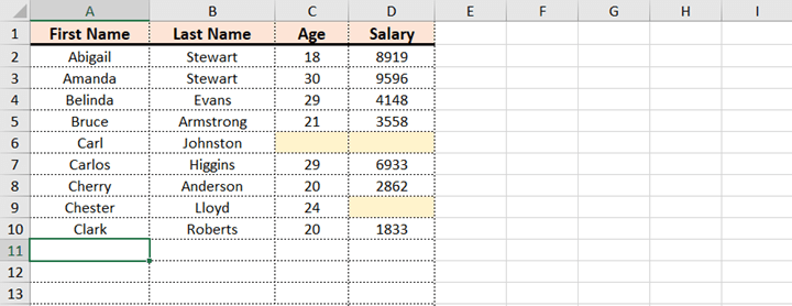 How to remove blank rows in Excel