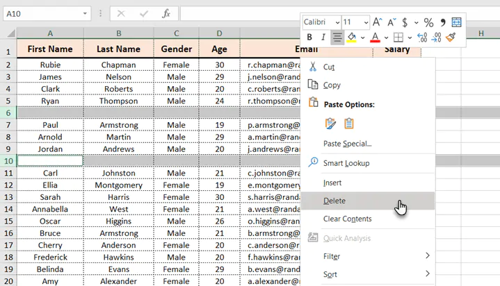 How To Remove Blank Rows In Excel GoSkills