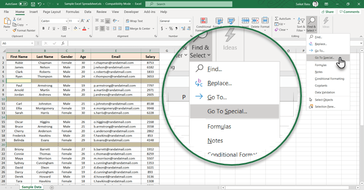 How to remove blank rows in Excel