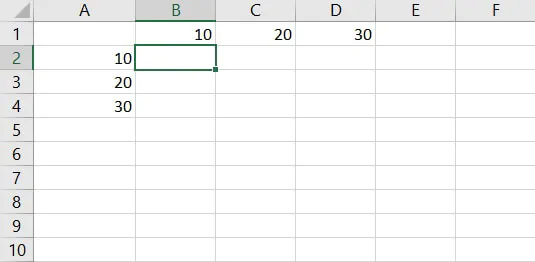 Mixed reference Excel