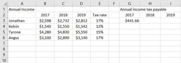 Mixed reference Excel