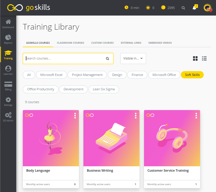 Soft skills training - GoSKills LMS