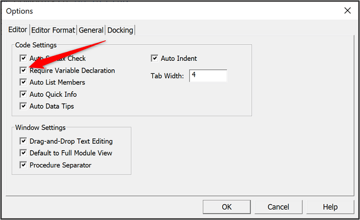 VBA variable types - require variable declaration