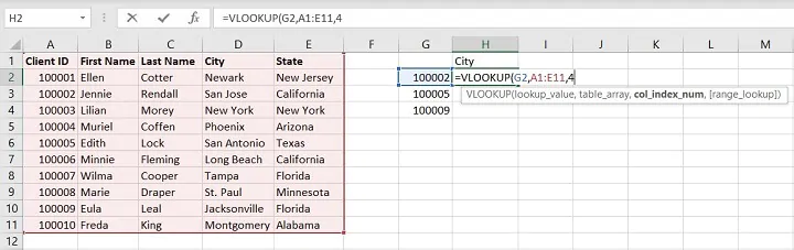 Vlookup Exact and Approximate match - col index