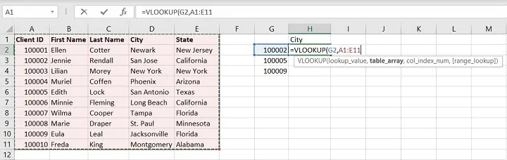Vlookup Exact and Approximate match - table array