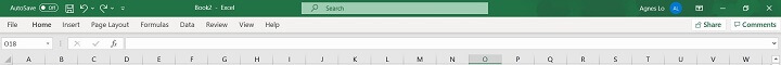The Excel ribbon - Show Tabs