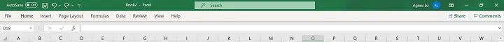 The Excel ribbon - Show Tabs
