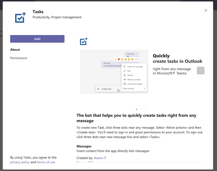 Microsoft teams features - Tab