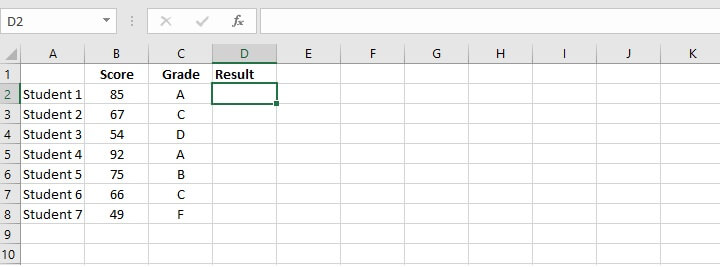 Excel IF function