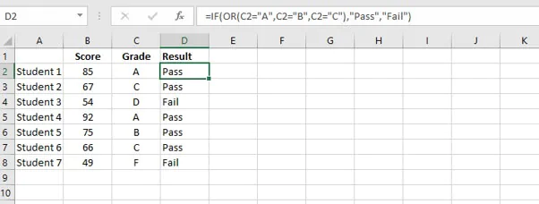 Excel IF function