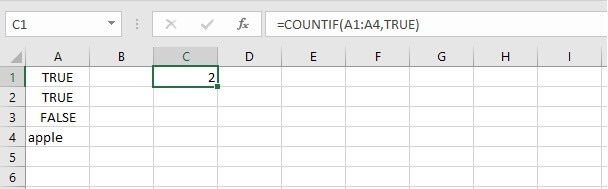 COUNTIF Excel - Boolean