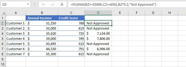 Excel AND function - use with IF