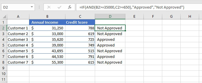 Excel AND function - use with IF