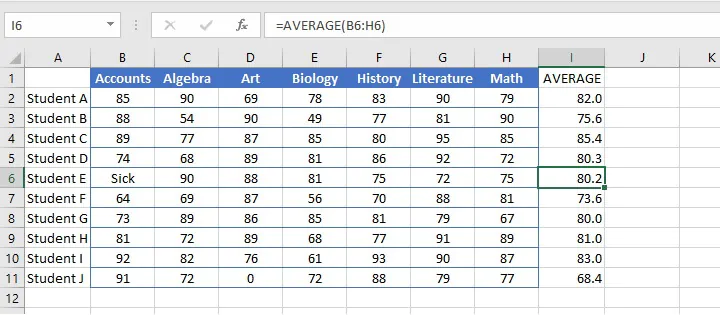 How to calculate average in Excel - Remarks