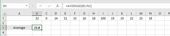 How to calculate average in Excel - median