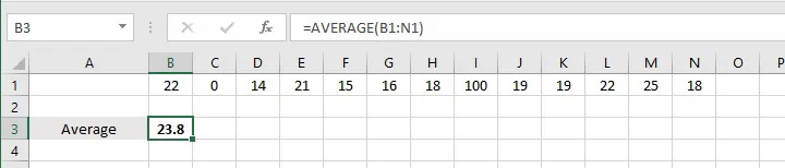 How to calculate average in Excel - median