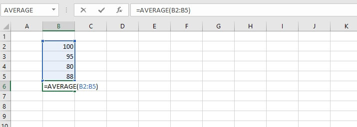 How to calculate average in Excel