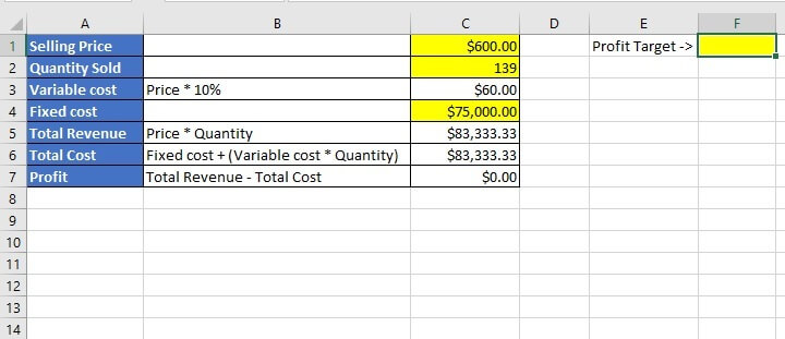 Excel Goal Seek - macro