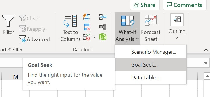 Excel Goal Seek