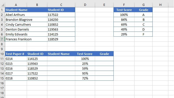 INDEX MATCH example 4