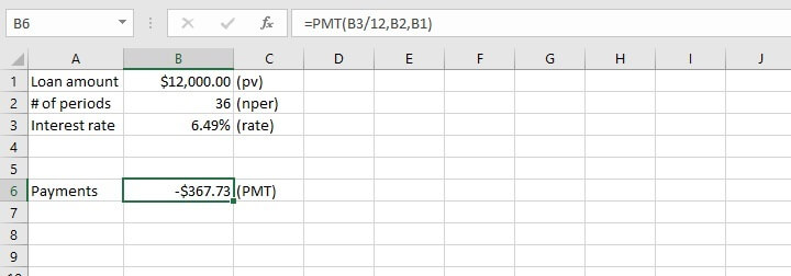 pmt function Excel - IPMT function