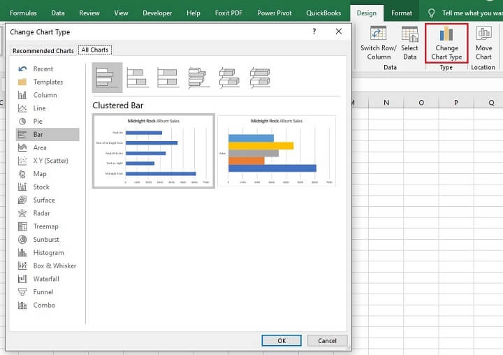 How to make a bar graph in Excel