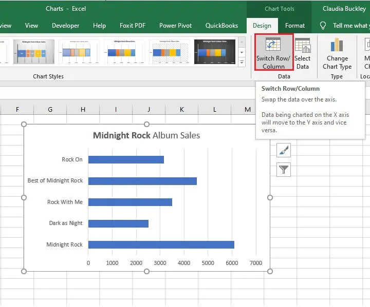 Cara membuat grafik batang di Excel - bertumpuk