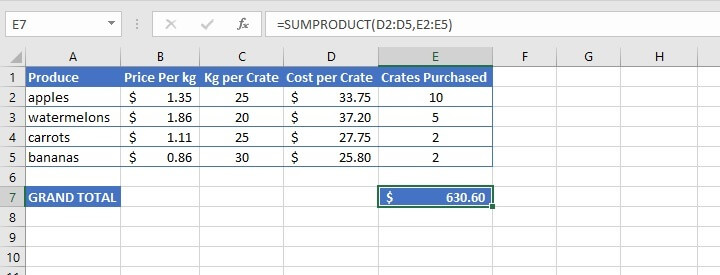 How to multiply in Excel